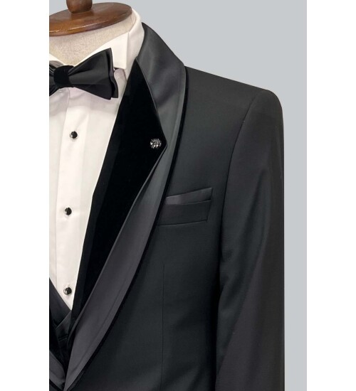 SUIT SARTORIA BLACK TUXEDO 5276