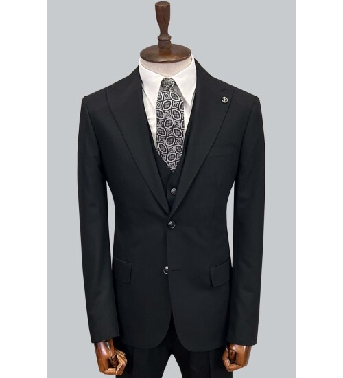 SUIT SARTORIA BLACK SUIT 2056