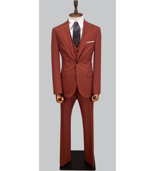 SUIT SARTORIA KİREMİT YELEKLİ TAKIM ELBİSE 2956