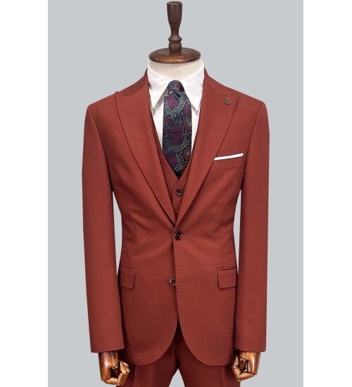 SUIT SARTORIA KİREMİT YELEKLİ TAKIM ELBİSE 2956