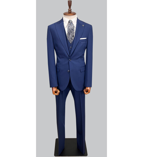 SUIT SARTORIA SAKS MAVİSİ YELEKLİ TAKIM ELBİSE 2956