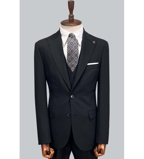 SUIT SARTORIA SİYAH YELEKLİ TAKIM ELBİSE 2956