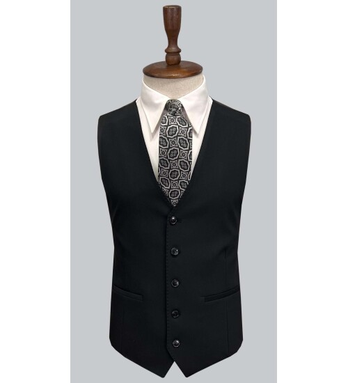 SUIT SARTORIA SİYAH YELEKLİ TAKIM ELBİSE 2956