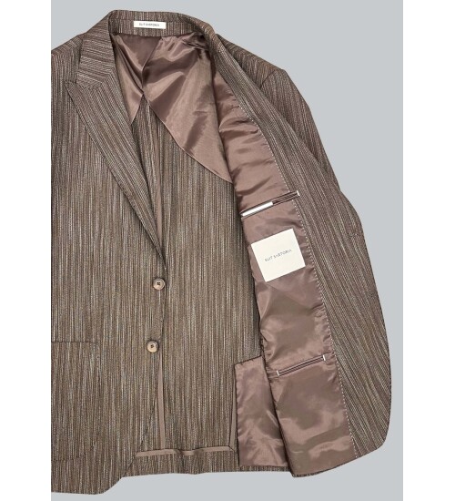 SUIT SARTORIA LINEN BROWN JACKET 4371