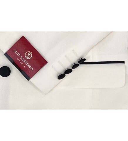 SUIT SARTORIA BEYAZ SİVRİ YAKA DAMATLIK 5654