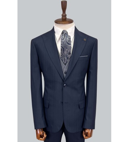 SUIT SARTORIA NAVY BLUE SUIT WITH DOUBLE FACED VEST 2917