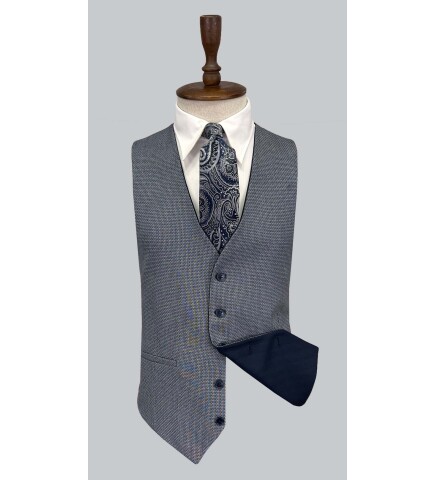 SUIT SARTORIA NAVY BLUE SUIT WITH DOUBLE FACED VEST 2917