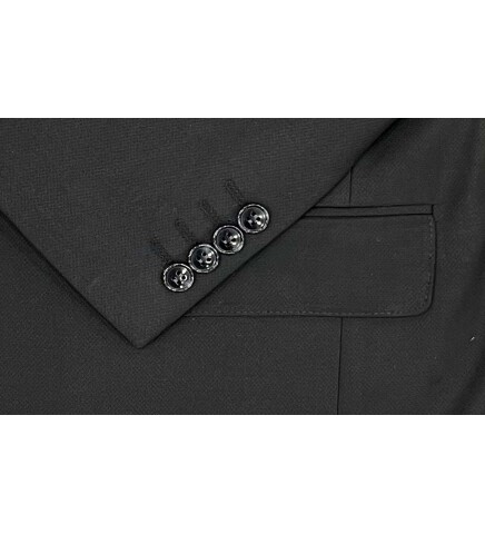 SUIT SARTORIA BLACK SUIT WITH DOUBLE FACED VEST 2917