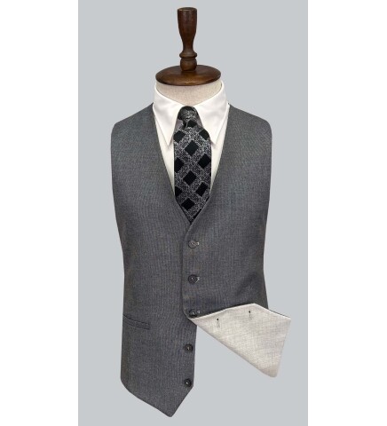 SUIT SARTORIA LIGHT GREY SUIT WITH DOUBLE FACED VEST 2916