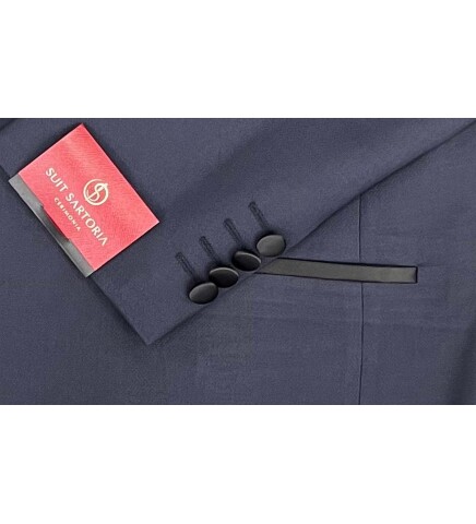 SUIT SARTORIA LACİVERT SİVRİ YAKA DAMATLIK 5648