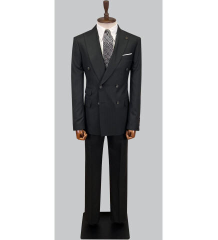 SUIT SARTORIA BLACK DOUBLE BREASTED SUIT 2894