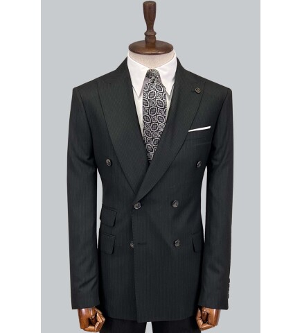 SUIT SARTORIA BLACK DOUBLE BREASTED SUIT 2894