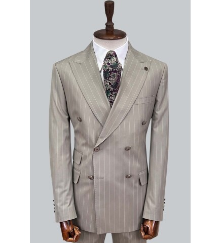 SUIT SARTORIA BEIGE DOUBLE BREASTED SUIT 2884