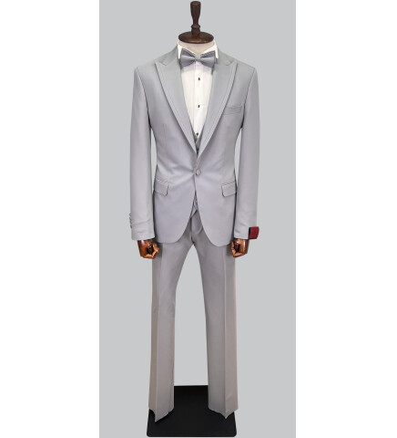 SUIT SARTORIA GRİ ÇIKMA SİVRİ YAKA DAMATLIK 5641