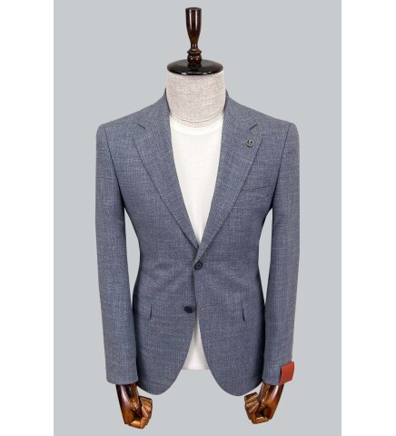 SUIT SARTORIA LINEN NAVY BLUE JACKET 4372