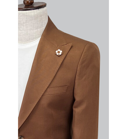 SUIT SARTORIA BROWN LINEN SUIT 2830