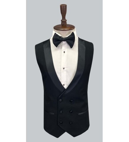 SUIT SARTORIA SİYAH ŞAL YAKA DAMATLIK 5629
