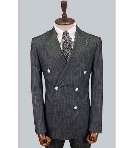SUIT SARTORIA DARK GREY DOUBLE BREASED SUIT 2815