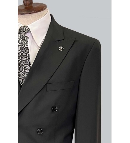 SUIT SARTORIA BLACK WOOL SUIT 2621