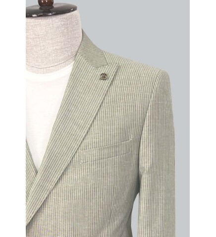 SUIT SARTORIA GREEN LINEN JACKET 4453