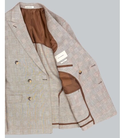 SUIT SARTORIA BROWN LINEN SUIT 2617