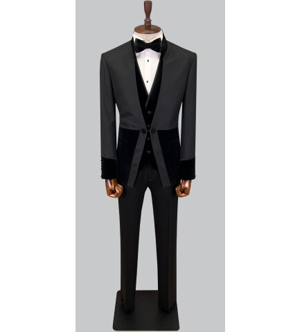 SUIT SARTORIA BLACK TUXEDO 5596