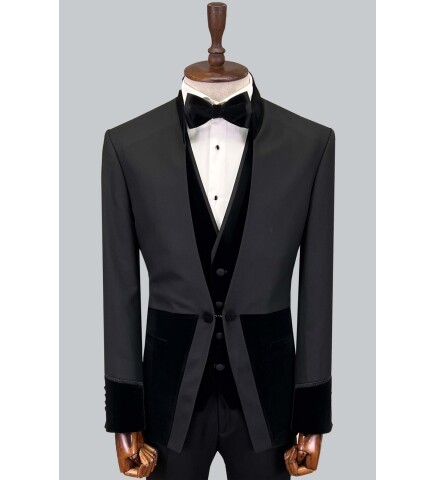 SUIT SARTORIA BLACK TUXEDO 5596