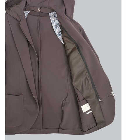 SUIT SARTORIA HOODED LAPEL BROWN PERFORMANCE SUIT 2630