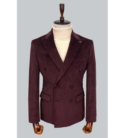 SUIT SARTORIA CLARET RED VELVET JACKET 4403