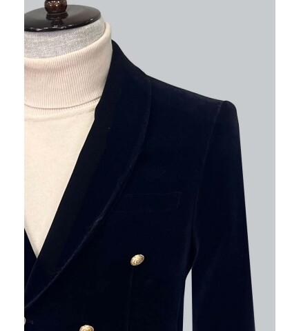 SUIT SARTORIA NAVY BLUE VELVET JACKET 4407