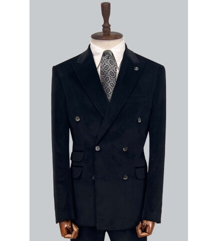 SUIT SARTORIA BLACK DOUBLE BREASTED SUIT 2499