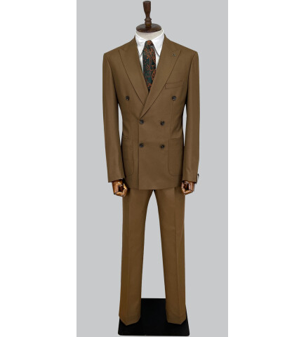 SUIT SARTORIA WOOL BROWN SUIT 2447