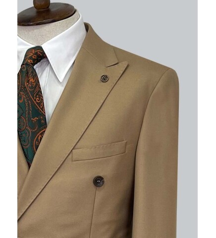 SUIT SARTORIA WOOL LIGHT BROWN SUIT 2447