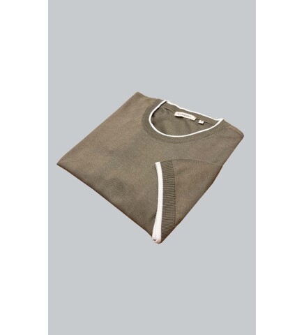 SUIT SARTORIA KHAKI SHORT SLEEVE KNITWEAR T-SHIRT 9017