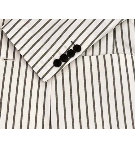 SUIT SARTORIA GREEN STRIPED LINEN JACKET 4351