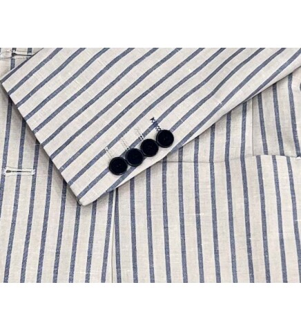 SUIT SARTORIA BLUE STRIPED LINEN JACKET 4351