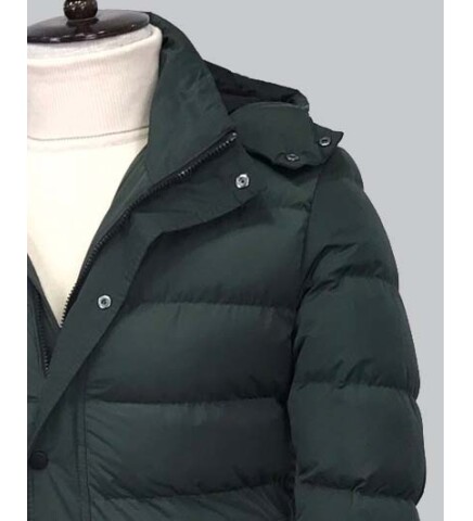 GREEN HOODED COAT 8092