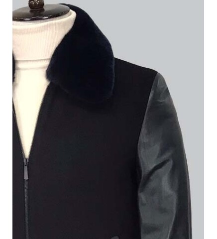 FUR COLLAR COAT LACE 8076