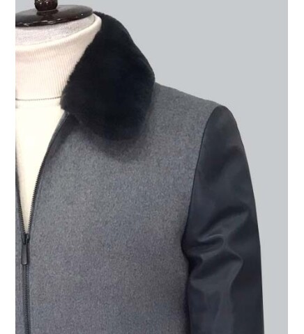 FUR COLLAR COAT 8076