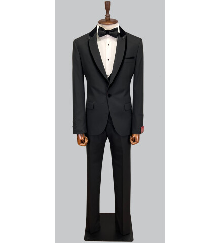 SUIT SARTORIA ÇIKMA YAKA SİYAH DAMATLIK 5538