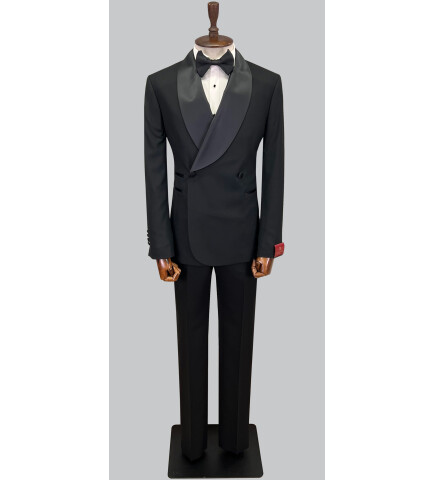 SUIT SARTORIA SİYAH ŞAL YAKA DAMATLIK 5453