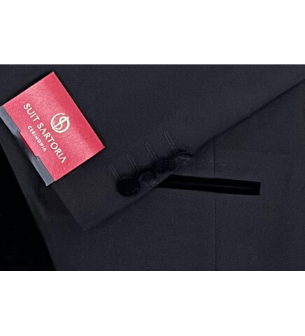 SUIT SARTORIA SİYAH HAKİM YAKA DAMATLIK 5452