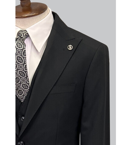 SUIT SARTORIA BLACK SUIT 2056